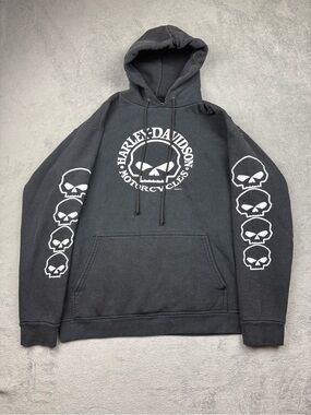 Harley-Davidson Motorcycles Hoodie Willie G Skull Grande Prairie 2005 Size S